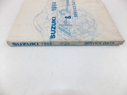 08/1984 SERVICE DATA MANUAL CATALOG SUZUKI 4 & 2 STROKE ENGLISH 99510-01840-01E - MotoRaider