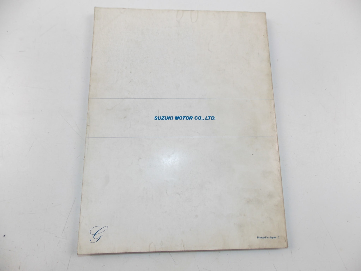 01/1986 SERVICE DATA MANUAL BOOK SUZUKI 4 & 2 STROKE MOTORCYCLES 99510-01860-01E - MotoRaider