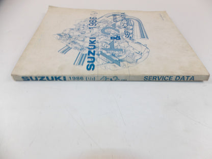 01/1986 SERVICE DATA MANUAL BOOK SUZUKI 4 & 2 STROKE MOTORCYCLES 99510-01860-01E - MotoRaider