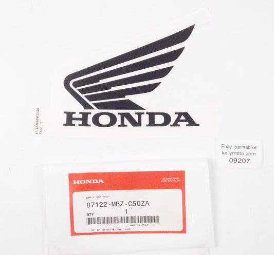 NOS OEM 2005 HONDA CB600 EMBLEM MARK DECAL LOGO STICKER WING  87122-MBZ-C50ZA - MotoRaider