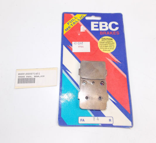 1992-94 HUSQVARNA TE WR CR 125 REAR BRAKE PADS 800071451 EBC FA84R HONDA YAMAHA - MotoRaider