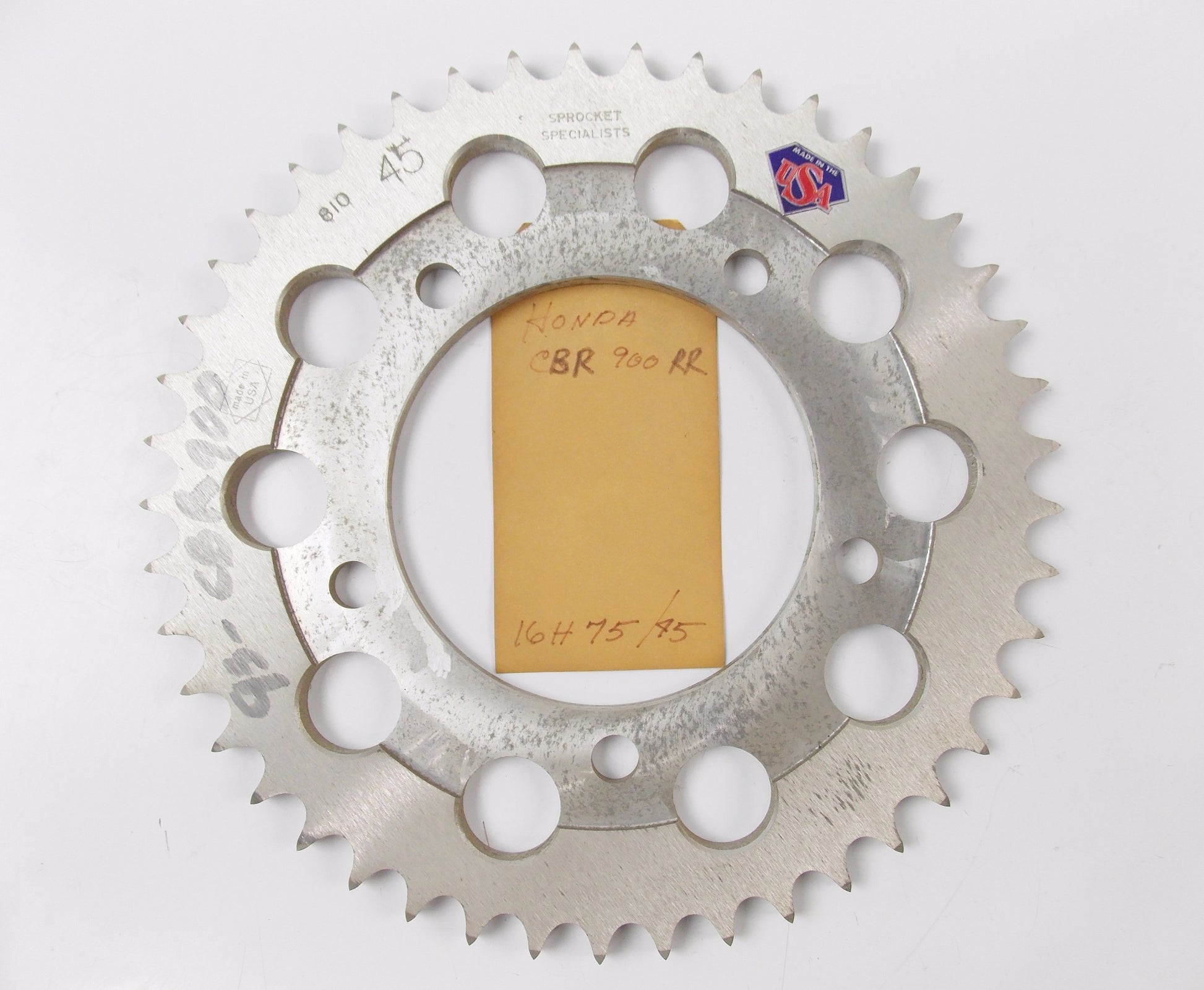 SPROCKET SPECIALISTS ALUMINUM REAR SPROCKET 45T HONDA CBR 900 RR 16H75/45 - MotoRaider