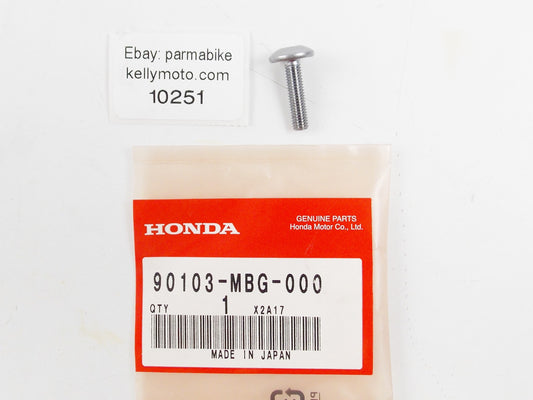 NOS OEM HONDA 1998-2009 VFR800 2000-2006 RVT100 SCREW PAN (5x20) 90103-MBG-000 - MotoRaider