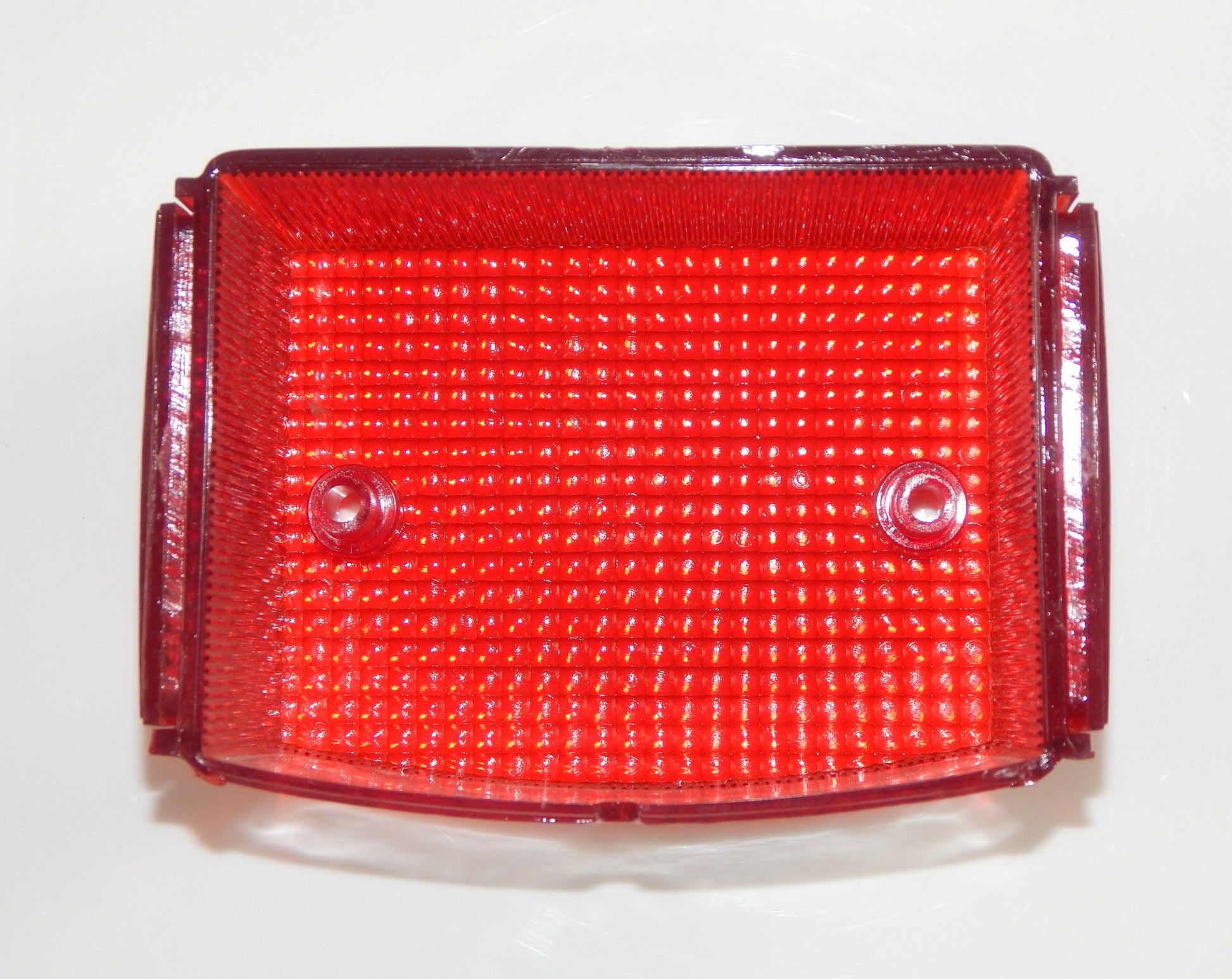 VINTAGE MOTORCYCLE REAR TAIL STOP LIGHT LENS 4"x 3" YAMAHA HONDA KAWASAKI SUZUKI - MotoRaider