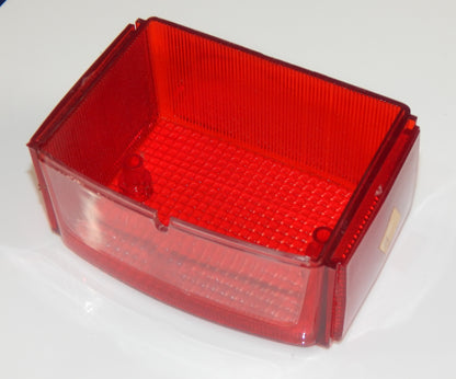 VINTAGE MOTORCYCLE REAR TAIL STOP LIGHT LENS 4"x 3" YAMAHA HONDA KAWASAKI SUZUKI - MotoRaider