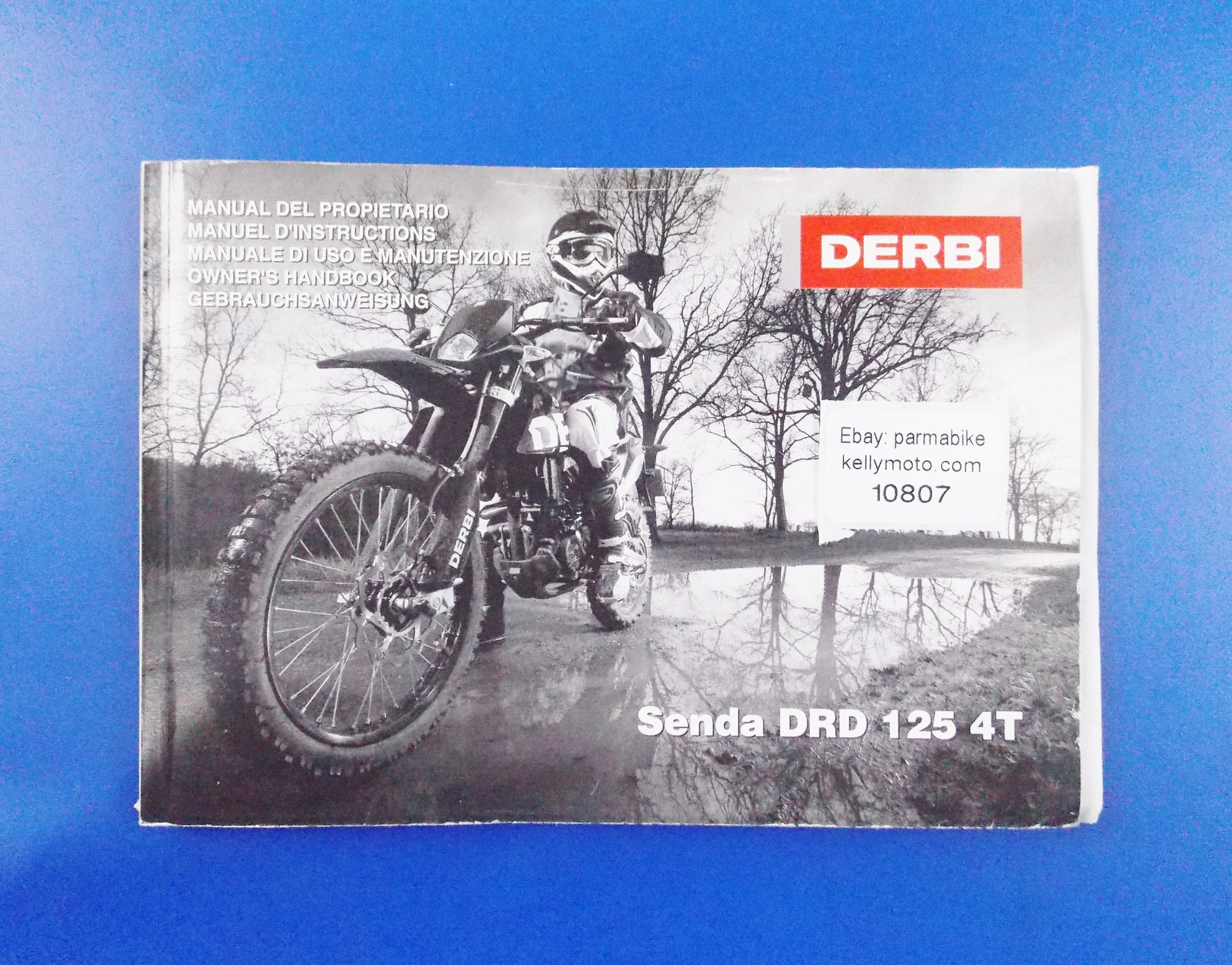 DERBI SENDA DRD 125 4T OWNER'S MANUAL ITALIAN/FRENCH/ENGLISH/GERMAN/SPANISH BOOK - MotoRaider