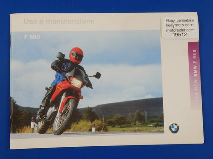 OEM BMW 1993 F650 USER MAINTENANCE OWNERS MANUAL BOOK 01449799214 - MotoRaider