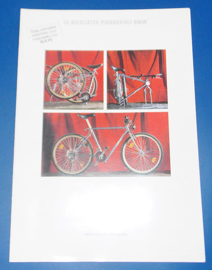 ORIGINAL BMW DEALER 1990's TREKKING BIKE FOLDING BICYCLE BROCHURE PAMPHLET ITALY - MotoRaider