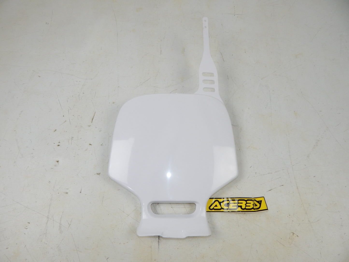 ACERBIS WHITE FRONT NUMBER PLATE YAMAHA 1993-2001 YZ80 2002-2014 YZ85 - MotoRaider