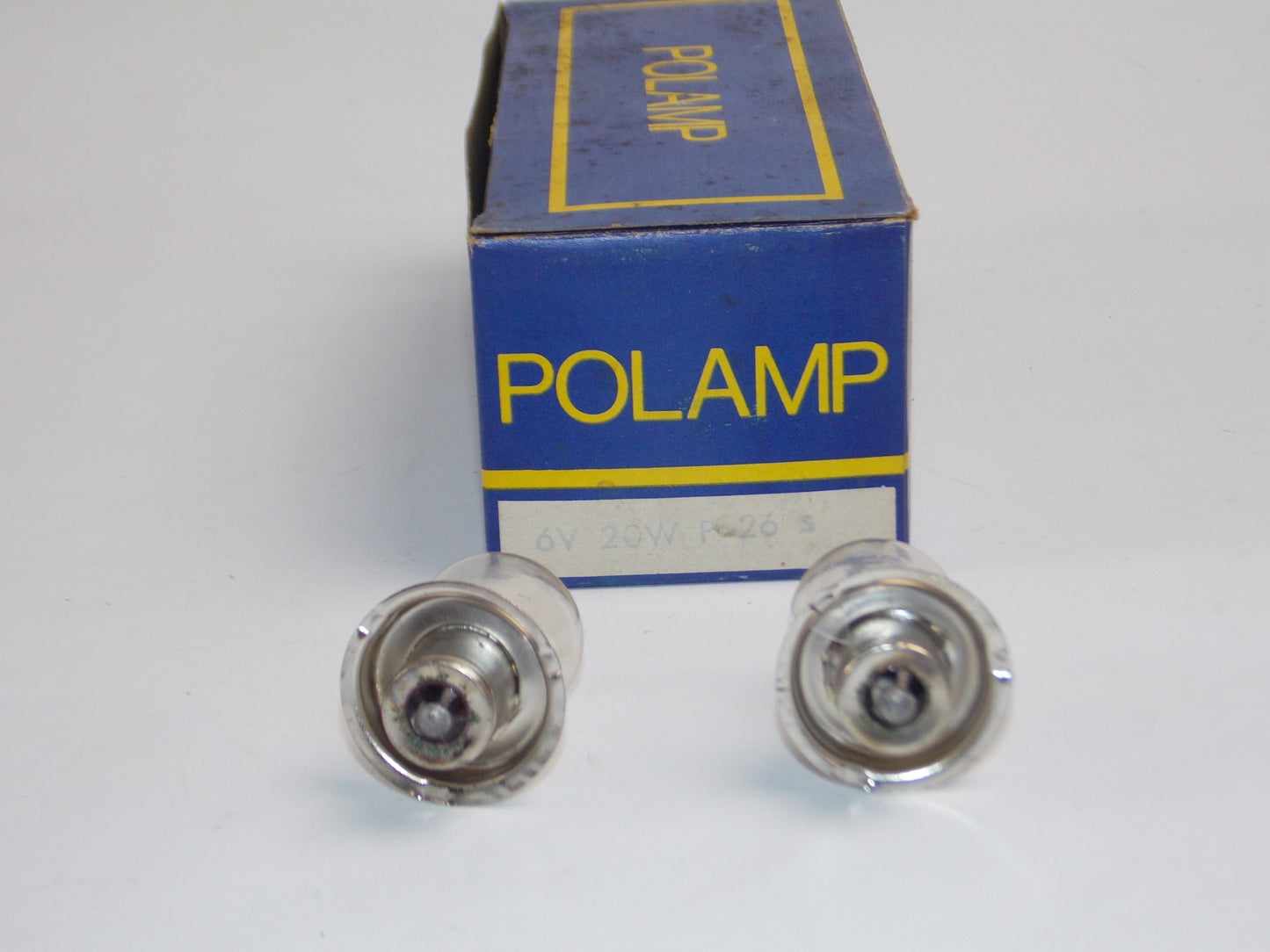 MOTORCYCLE HEADLIGHT 2 POLAMP BULB 6V 20W P26S BASE CAGIVA DUCATI LAVERDA HONDA - MotoRaider