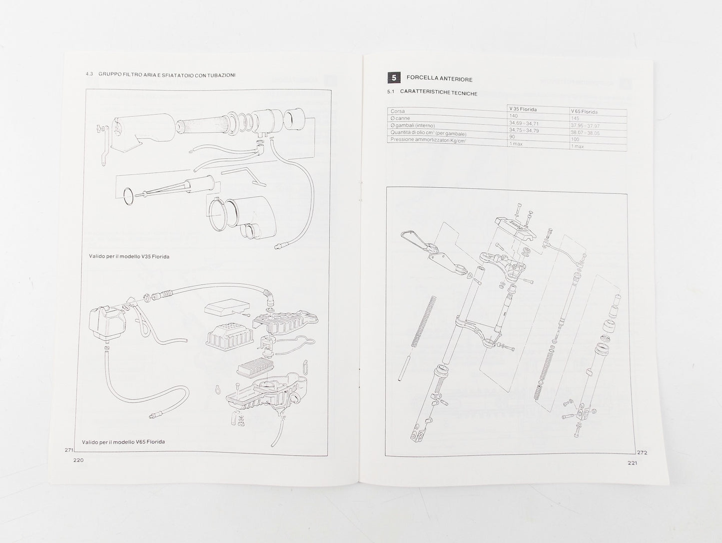 MOTO GUZZI V35 FLORIDA/V65 FLORIDA WORKSHOP MANUAL 23 92 01 70 - MotoRaider