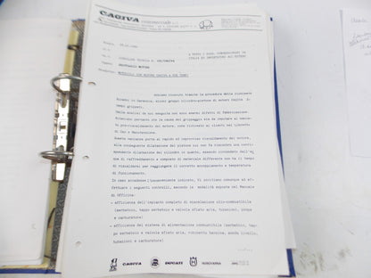 1980's DEALER BINDER FACTORY TECH ASSISTANCE BULLETIN CAGIIVA DUCATI HUSQVARNA - MotoRaider