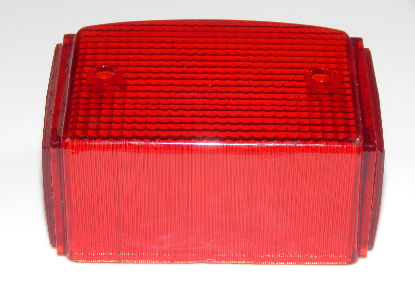 VINTAGE MOTORCYCLE REAR TAIL STOP LIGHT LENS 4"x 3" YAMAHA HONDA KAWASAKI SUZUKI - MotoRaider