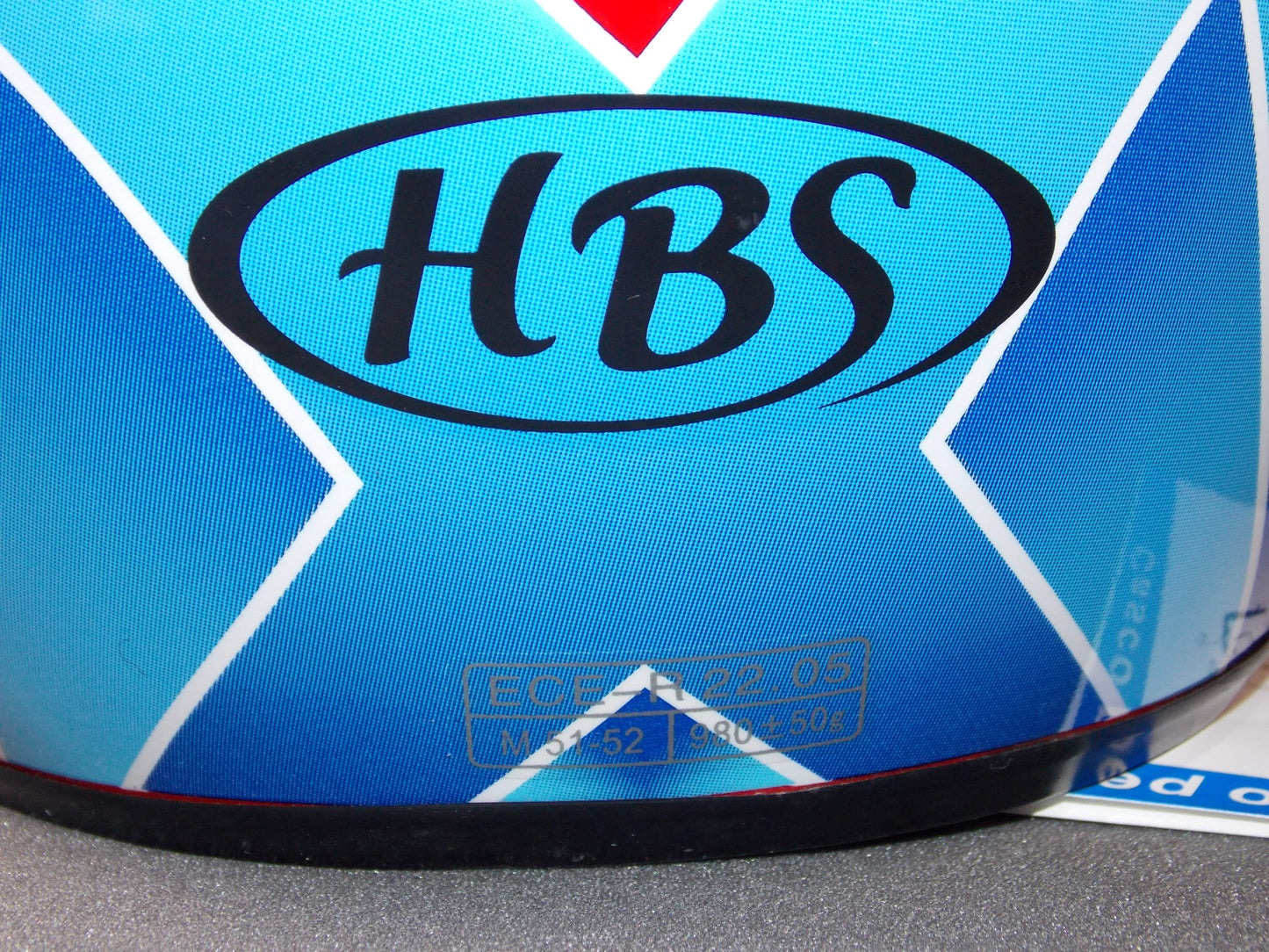 HBS ENDURO MOTOCROSS MOTORCYCLE TURQUOISE RED HELMET SIZE M 51-52 MODEL NR. V310 - MotoRaider