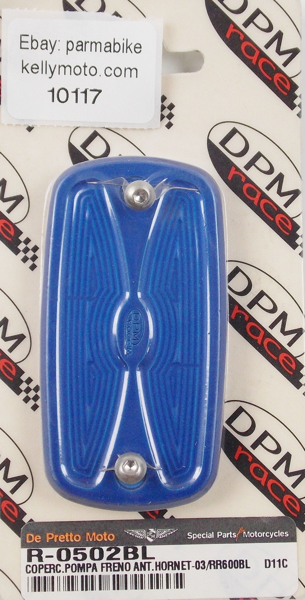 DE PRETTO HONDA HORNET 2003  BRAKE PUMP COVER BILLET ALUMINUM BLUE R-0502BL - MotoRaider