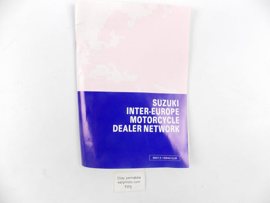 1996 SUZUKI INTER-EUROPE DEALER NETWORK MANUAL CATALOG BOOK 99013-19940-EUR - MotoRaider