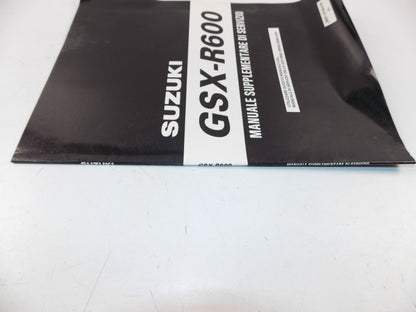 02/1998 SUPPLEMENT SERVICE MANUAL BOOK SUZUKI GSX-R600 ITALIAN 99501-35150-01B - MotoRaider