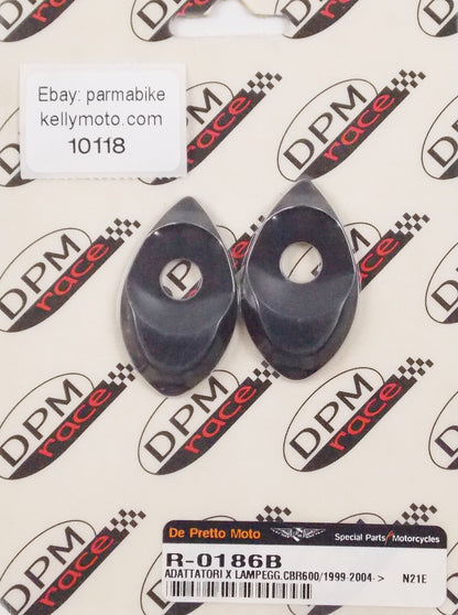 DE PRETTO MOTO HONDA ADAPTERS INDICATORS TURN SIGNAL CNC ALUMINUM BLACK  R-0186B - MotoRaider