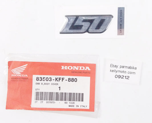 NOS OEM "150" 2001-02 HONDA FES150 EMBLEM MARK LOGO DECAL STICKER 83503-KFF-880 - MotoRaider