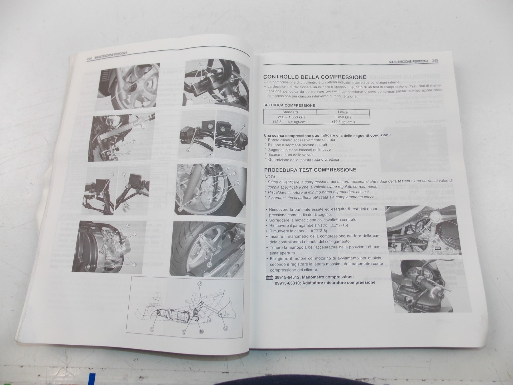 11/2002 SERVICE MANUAL MAINTENANCE BOOK SUZUKI AN250 ITALIAN 99500-12130-01B - MotoRaider