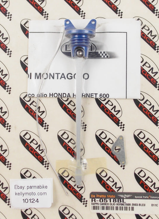 DE PRETTO 1999-2006 HONDA HORNET 600 OIL TANK CAP ALLOY BLUE 1999-2006 R-0518BL - MotoRaider