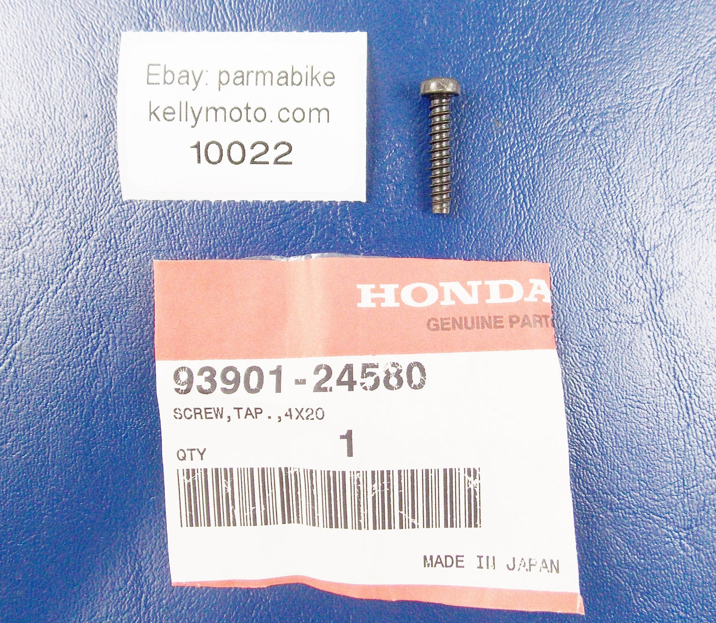 NOS OEM 1984-1998 HONDA PZ50/SFX50 SCREW TAP 4x20 93901-24580 - MotoRaider