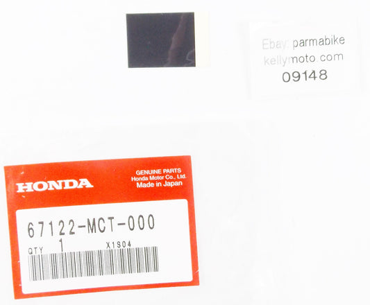 NOS OEM 2002 HONDA FSC600  FRONT COVER GARNISH 2 TAPE B 67122-MCT-000 - MotoRaider