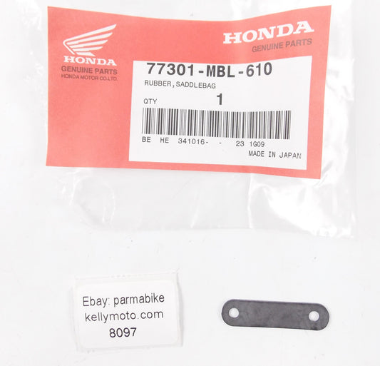 NOS OEM HONDA 1998-2001 NT650 RUBBER SADDLEBAG HINGE 77301-MBL-610 - MotoRaider