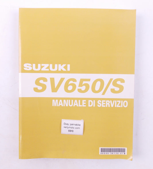 SUZUKI SV650/S SERVICE MANUAL BOOK ITALIAN 99500-36120-01B - MotoRaider