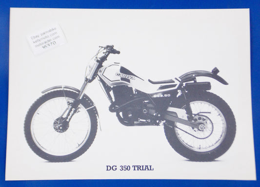 1980's CAGIVA DG350 TRIAL 2 STROKE VINTAGE ORIGINAL DEALER PHOTO BROCHURE 11"x8" - MotoRaider