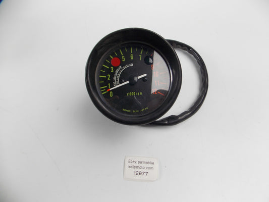 NIPPON SEIKI TACHOMETER GAUGE 12.000 RPM 1990's INSTUMENT CLOCK YAMAHA KAWASAKI - MotoRaider