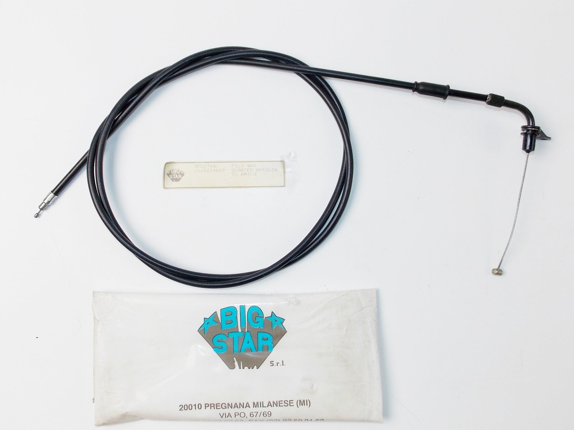 BIG STAR THROTTLE CABLE APRILIA SCOOTER 50 AMICO OEM # AP8214069 | 5FC0716 - MotoRaider