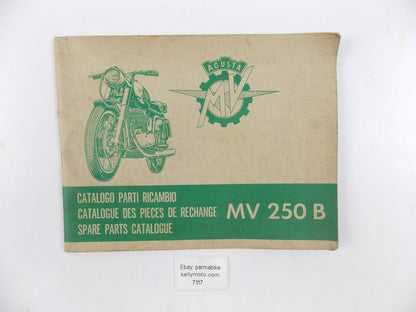 1969 AGUSTA MV 250 B SPARE PARTS CATALOG BOOK MANUUAL FRENCH ITALIAN ENGLISH - MotoRaider