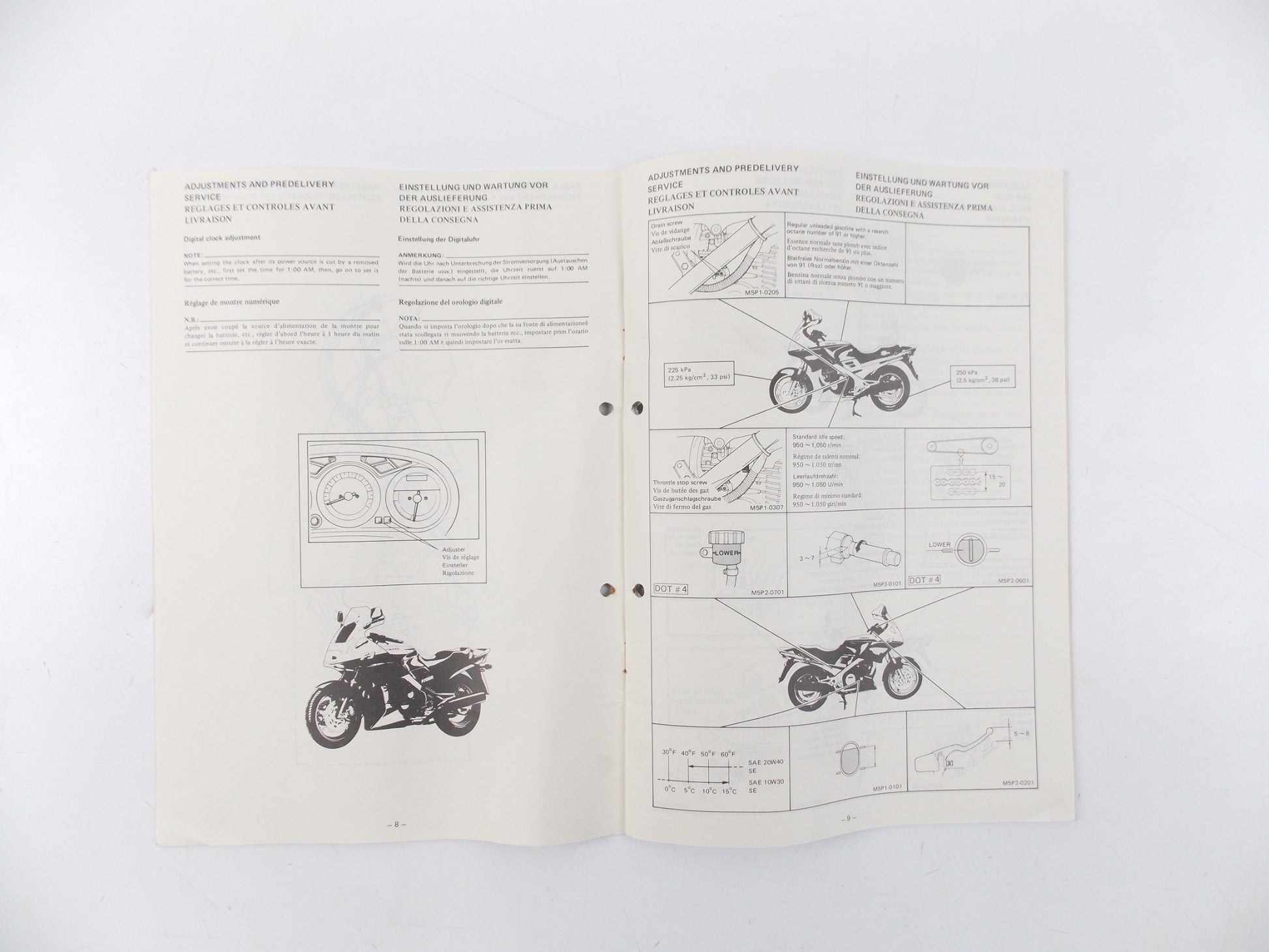 YAMAHA 1991 FJ1200A ASSEMBLY MANUAL ENGLISH/ITALIAN/GERMAN/FRENCH 3YY-28107-W0 - MotoRaider