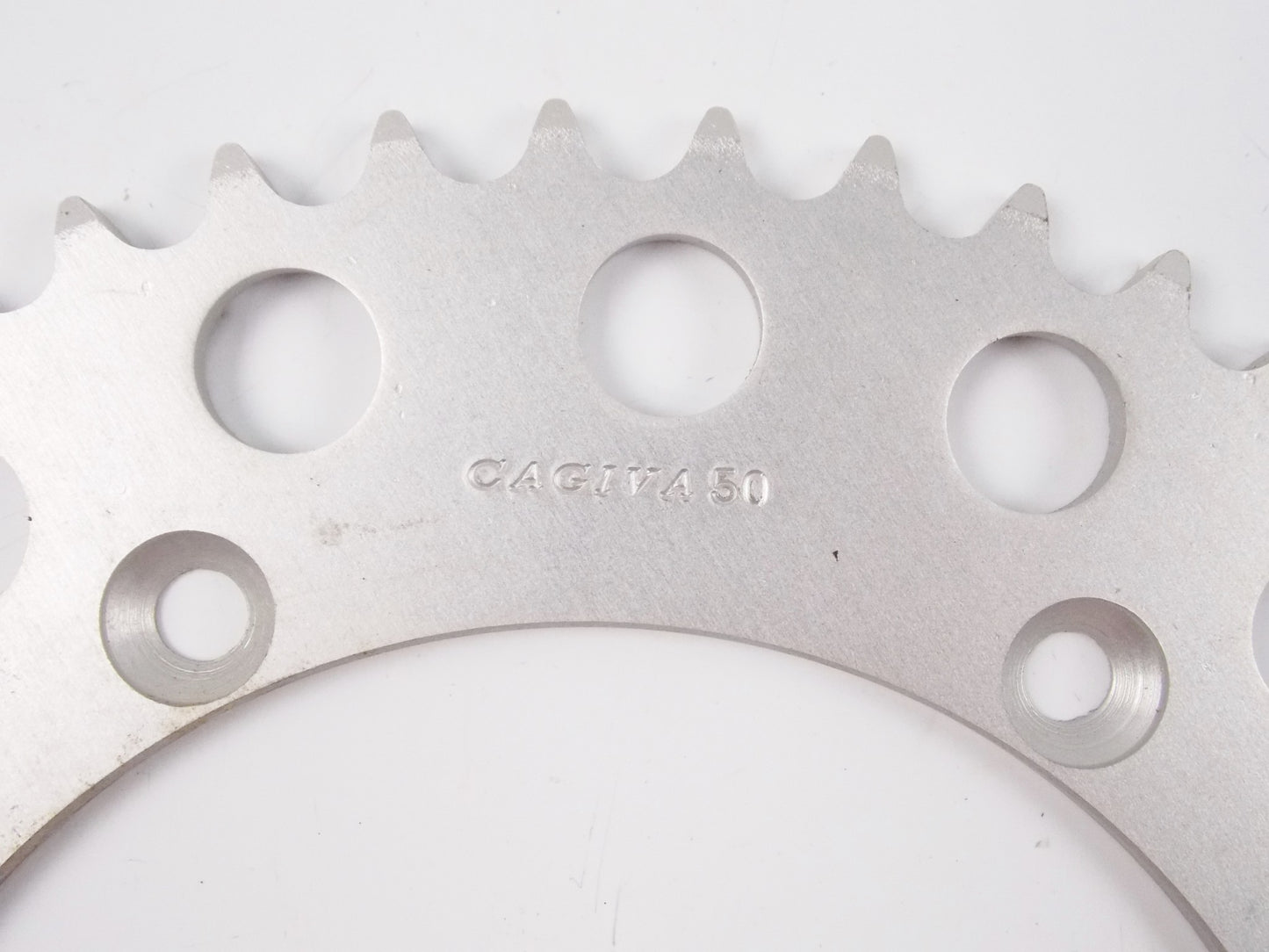 NOS OEM CAGIVA HUSQVARNA DUCATI MORINI ALUMINUM REAR SPROCKET 50 TEETH - MotoRaider