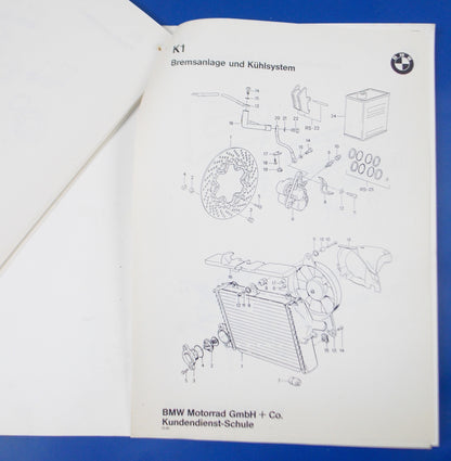 OEM BMW TRAINING CENTER ITALY DEALER K1 TECHNICAL DRAWING MANUAL BOOK GERMAN - MotoRaider