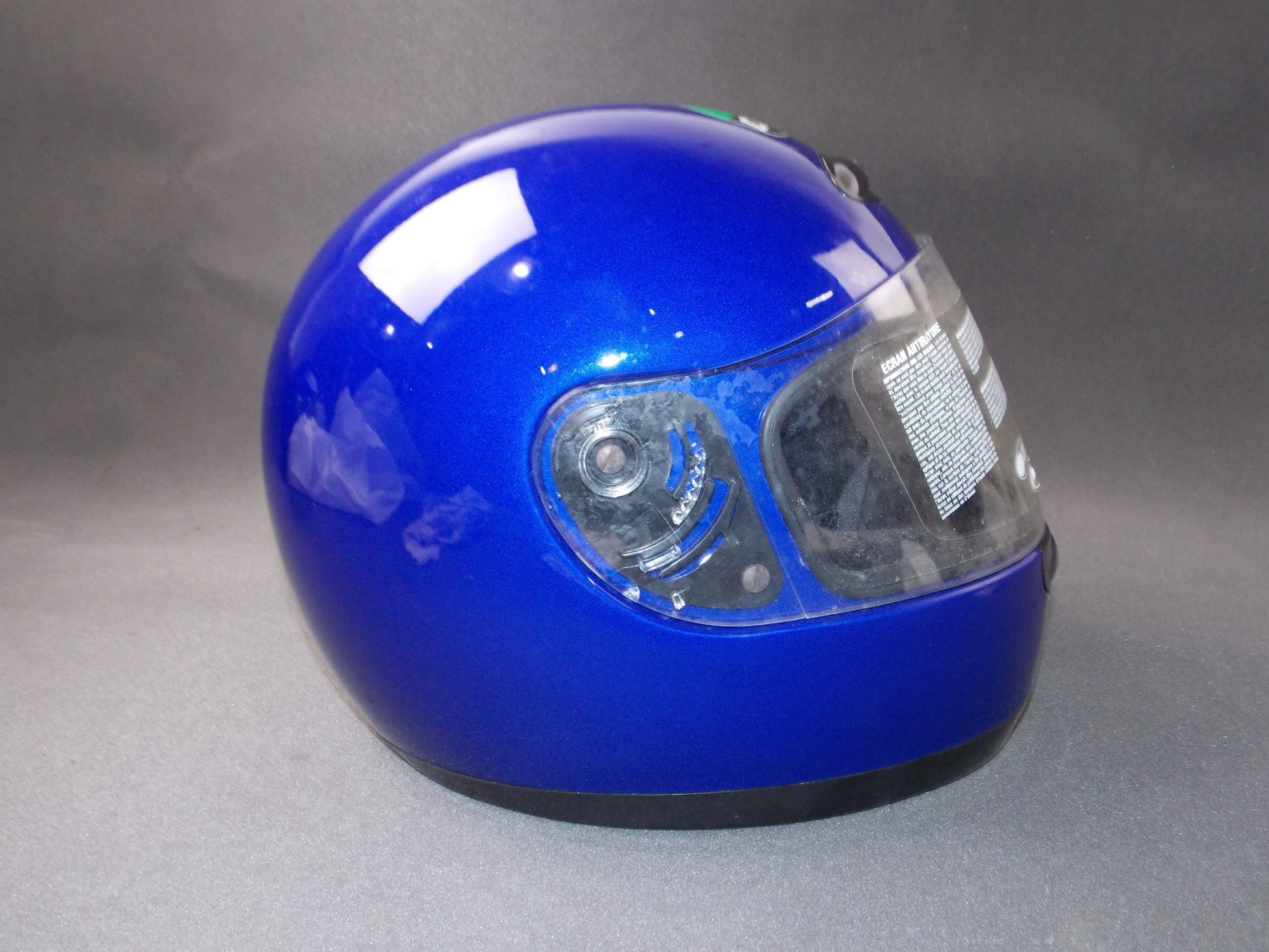 AGV CLEAR SHIELD VISOR METALIC BLUE MOTORCYCLE HELMET SIZE ML - MotoRaider