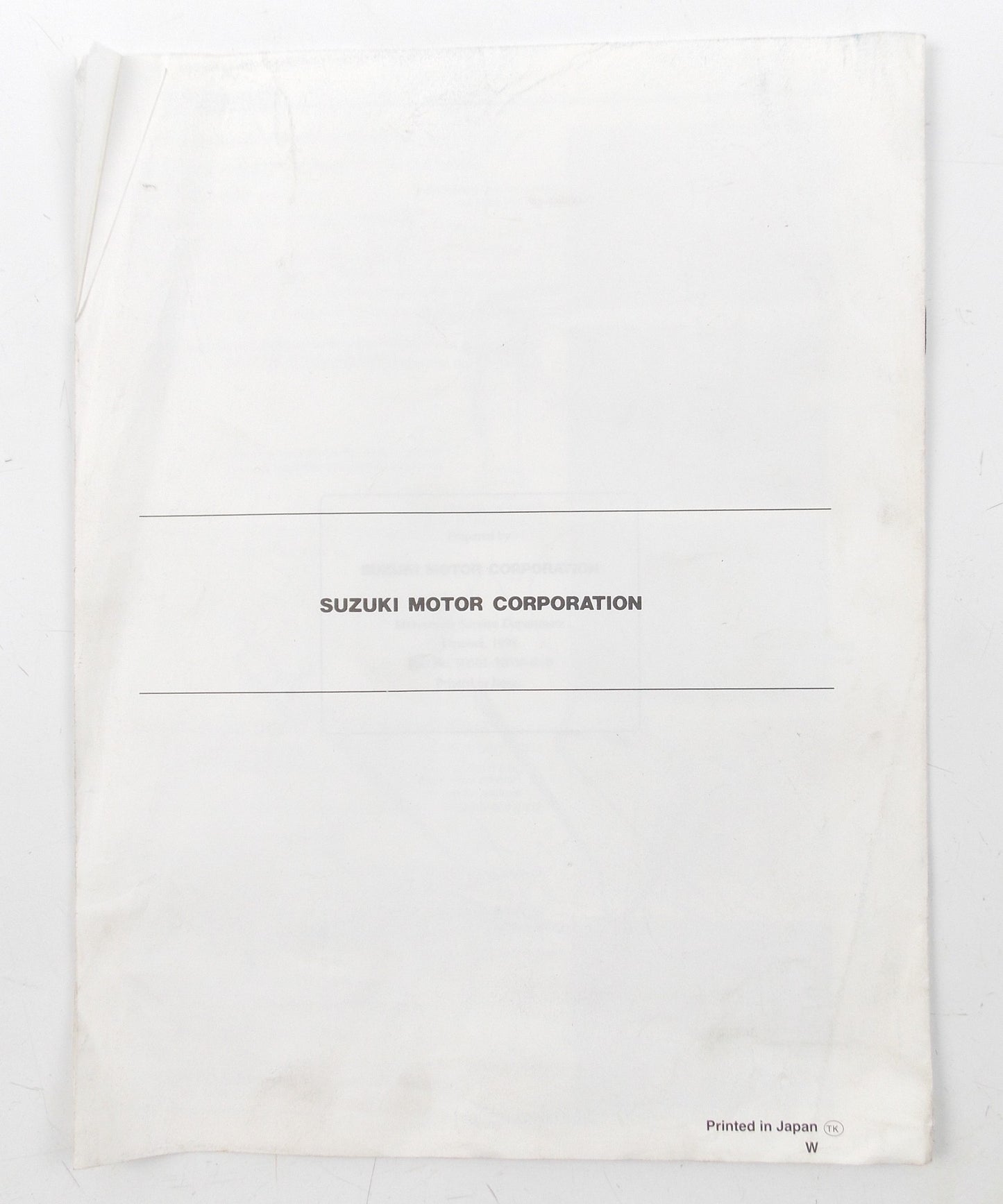 SUZUKI AN250 SUPPLEMENT SERVICE MANUAL REPAIR BOOK ITALIAN 99501-32050-01B - MotoRaider