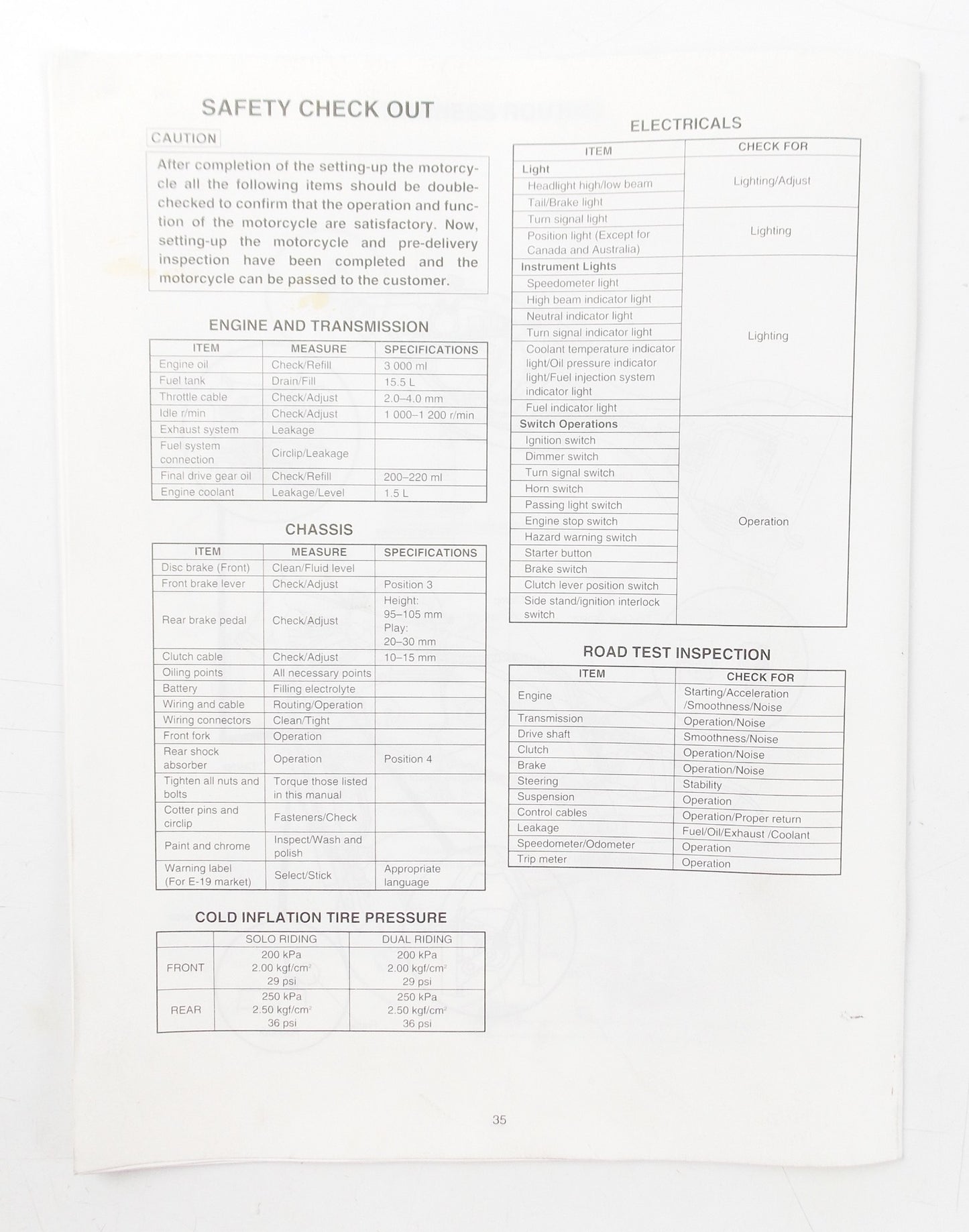 SUZUKI 2005 VL800K6 SET-UP MANUAL PAMPHLET BROCHURE ENGLISH 99505-01026-01E - MotoRaider