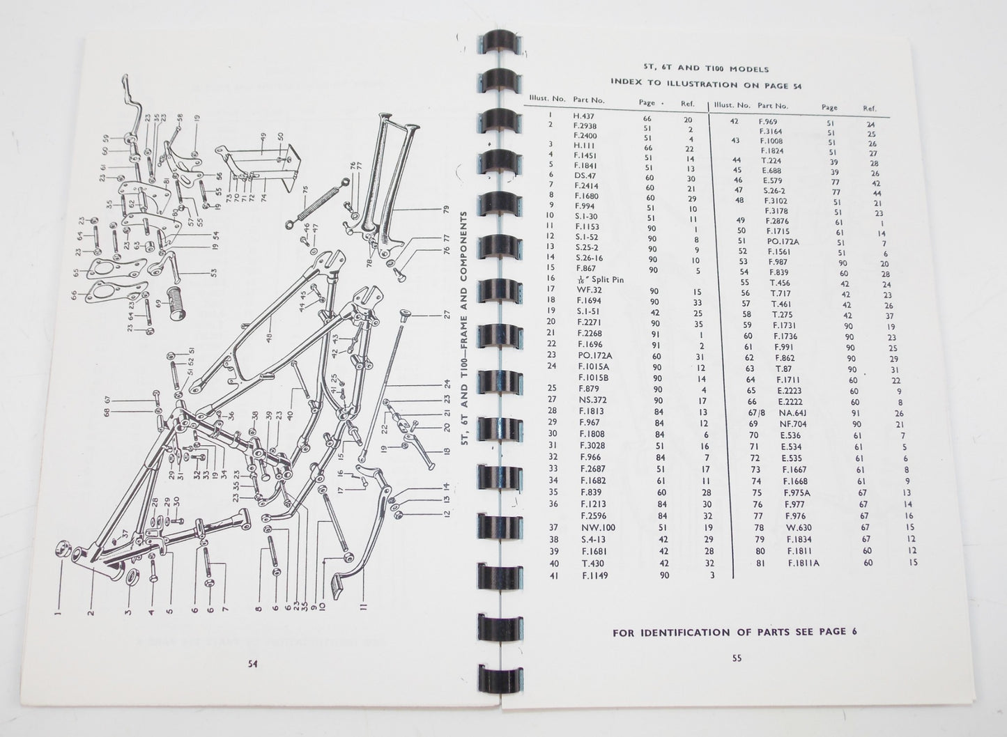 TRIUMPH MOTORCYCLES REPLACEMENT PARTS SHOP MANUAL BOOK 1951 - 3T 5T 6T TR5 T100 - MotoRaider