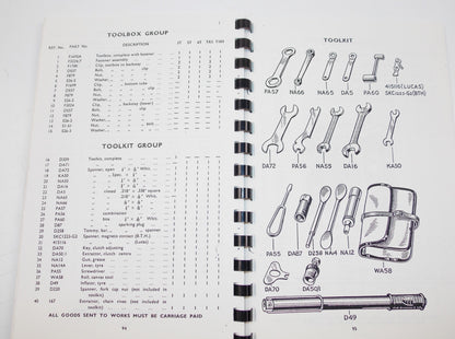 TRIUMPH MOTORCYCLES REPLACEMENT PARTS SHOP MANUAL BOOK 1951 - 3T 5T 6T TR5 T100 - MotoRaider