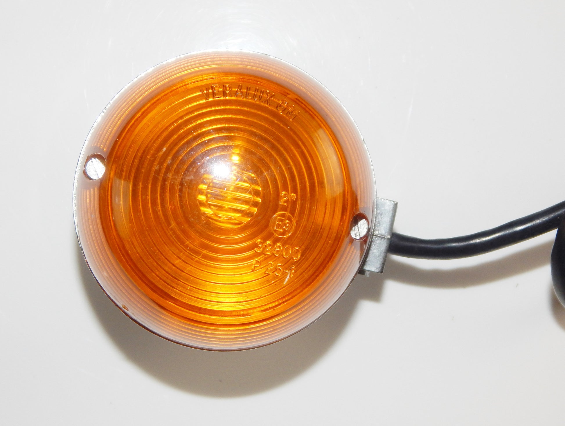 VINTAGE MOTORCYCLE TURN SIGNAL CHROME/AMBER GUZZI FRECCIA MORINI LAVERDA VERALUX - MotoRaider