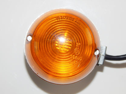 VINTAGE MOTORCYCLE TURN SIGNAL CHROME/AMBER GUZZI FRECCIA MORINI LAVERDA VERALUX - MotoRaider