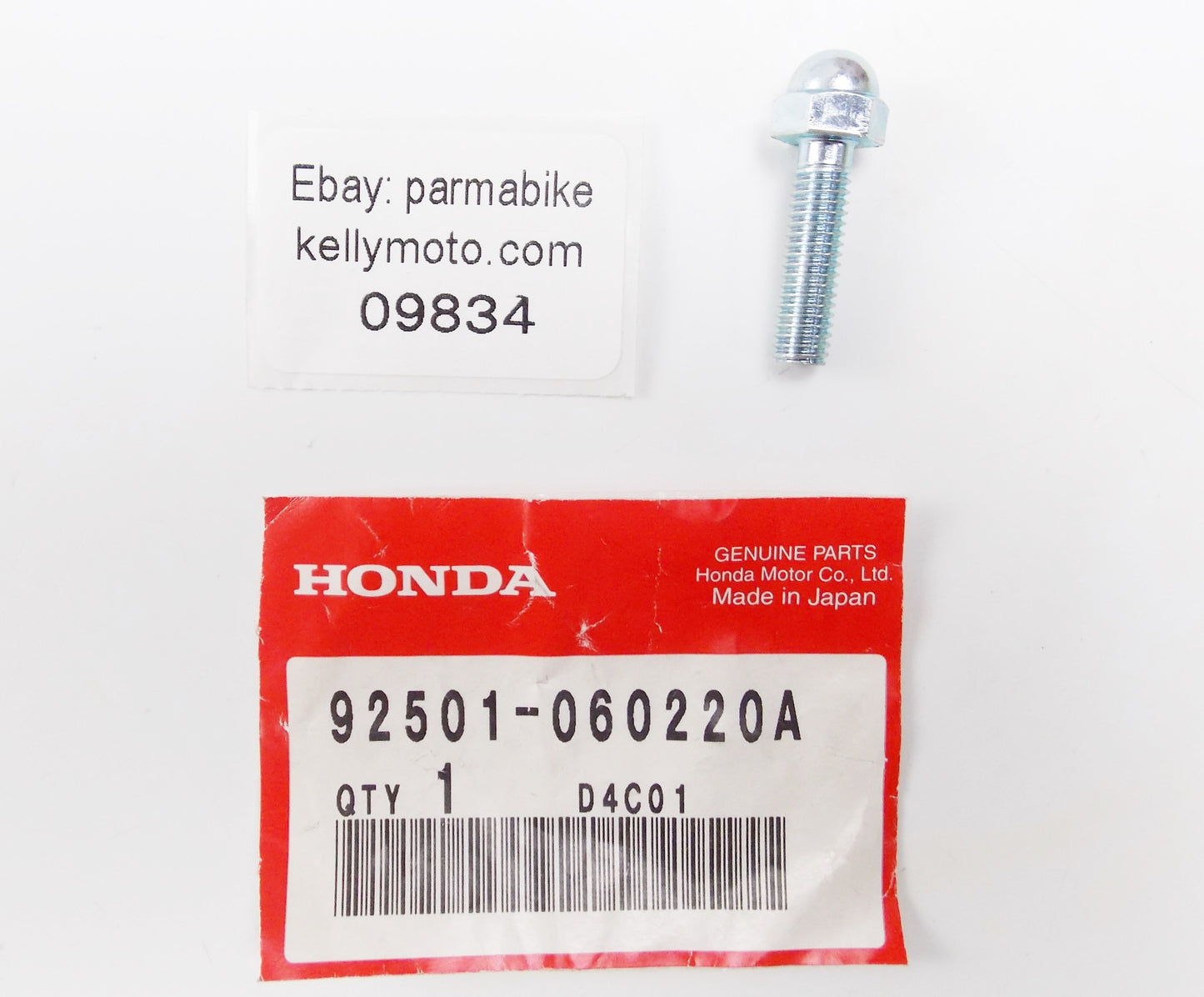 NOS OEM 2007-2010 HONDA CB600 CBR600 HEX B0LT CAP (6X22)  92501-060220A - MotoRaider