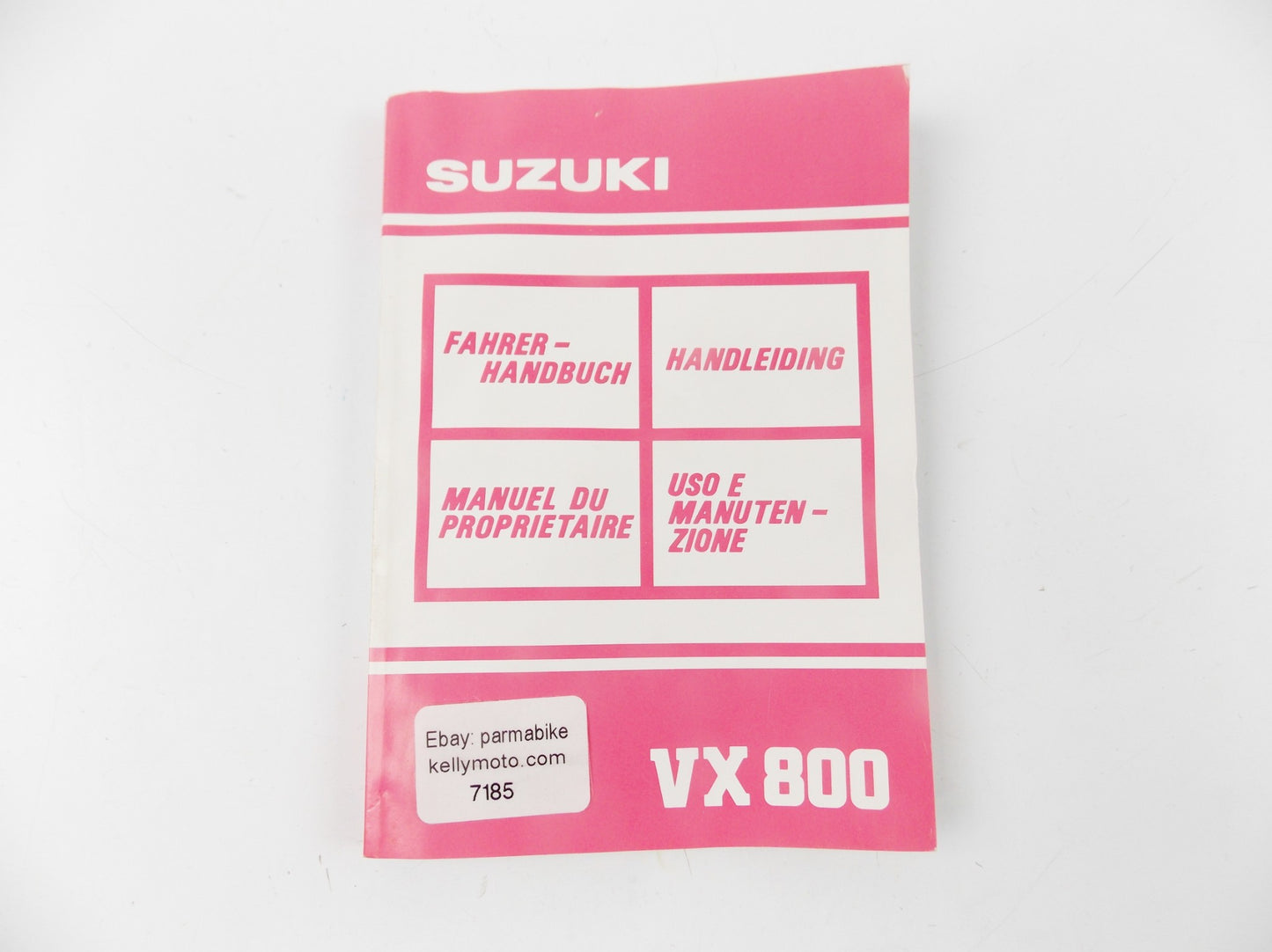 1989 SUZUKI OWNER USER MAINTENANCE MANUAL BOOK CATALOG VX800 99011-45C50-022 - MotoRaider