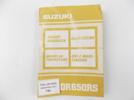 1990 SUZUKI OWNER USER MAINTENANCE MANUAL BOOK CATALOG DR650RS 99011-12D51-022 - MotoRaider