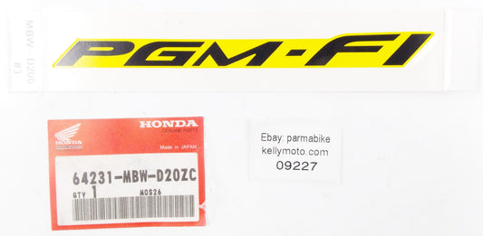 OEM PGM-FI 2001 HONDA CBR600 UPPER COWL TYPE 3 STICKER DECAL 64231-MBW-D20ZC - MotoRaider