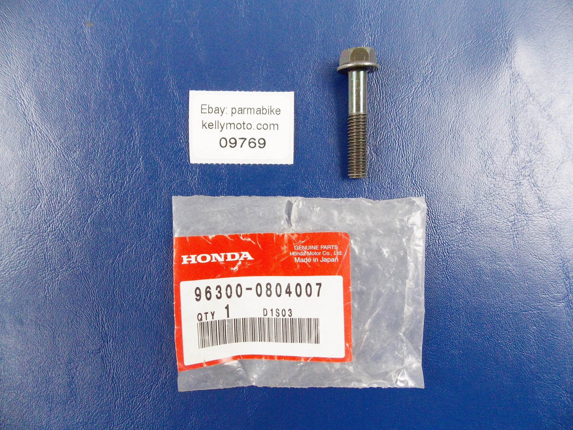 NOS OEM 1990-2015 HONDA CBR900/600 VTR1000 CB250 FLANGE BOLT 8X40  96300-0804007 - MotoRaider