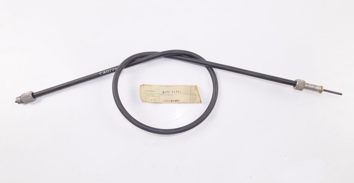 NOS OEM CAGIVA 1985 ALETTA ROSSA/ELEFANT 125 (WSXT) TACHOMETER CABLE 800034882 - MotoRaider