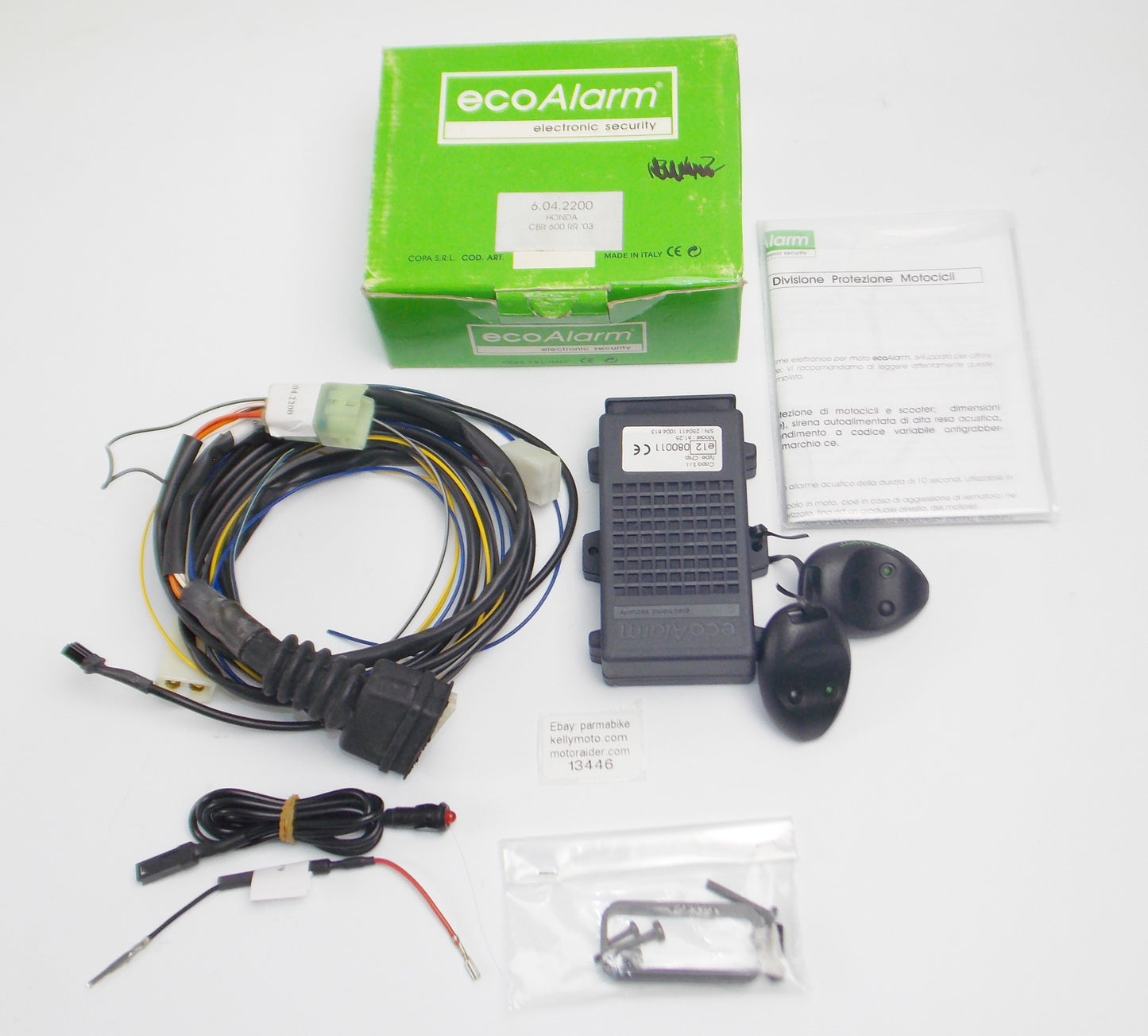 ECO ALARM 6.04.2200 ELECTRONIC SECURITY ANTI-THEFT SYSTEM HONDA 2003 CBR 600 RR - MotoRaider